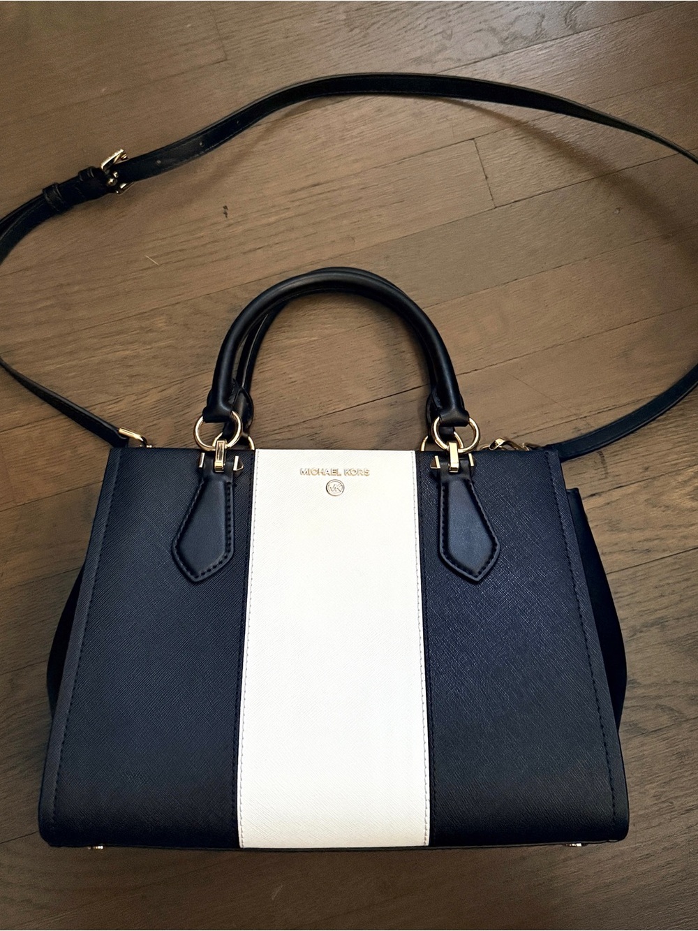 MICHAEL Michael Kors Marilyn Medium black white Satchel